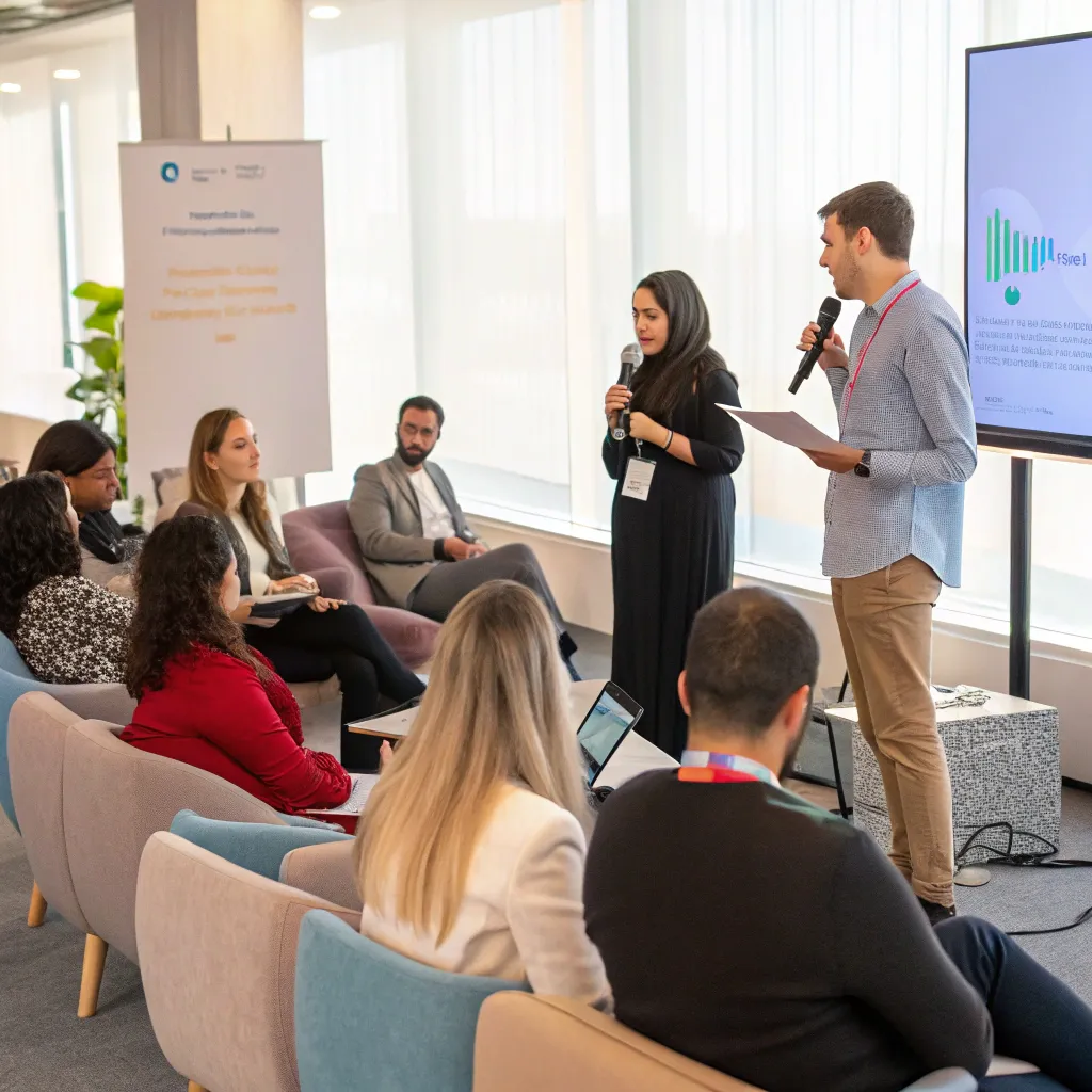 Participants engaging in a public speaking workshop at DALIONTH